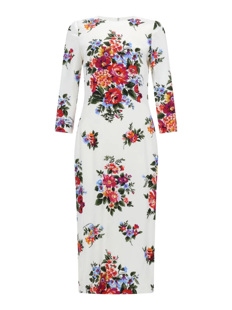 MIDI DRESS WITH FLORAL PRINT