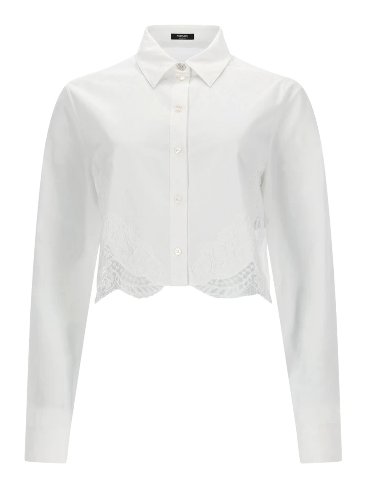 SHIRT WITH LACE INSERTS