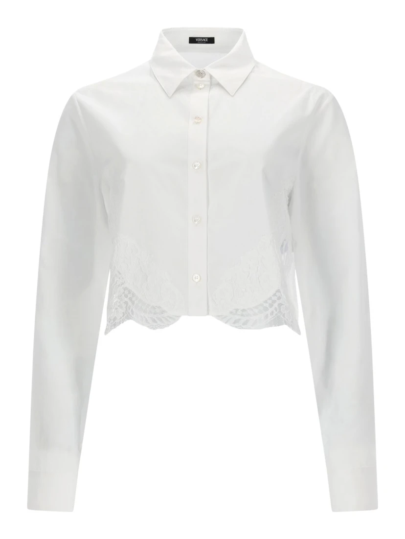 SHIRT WITH LACE INSERTS