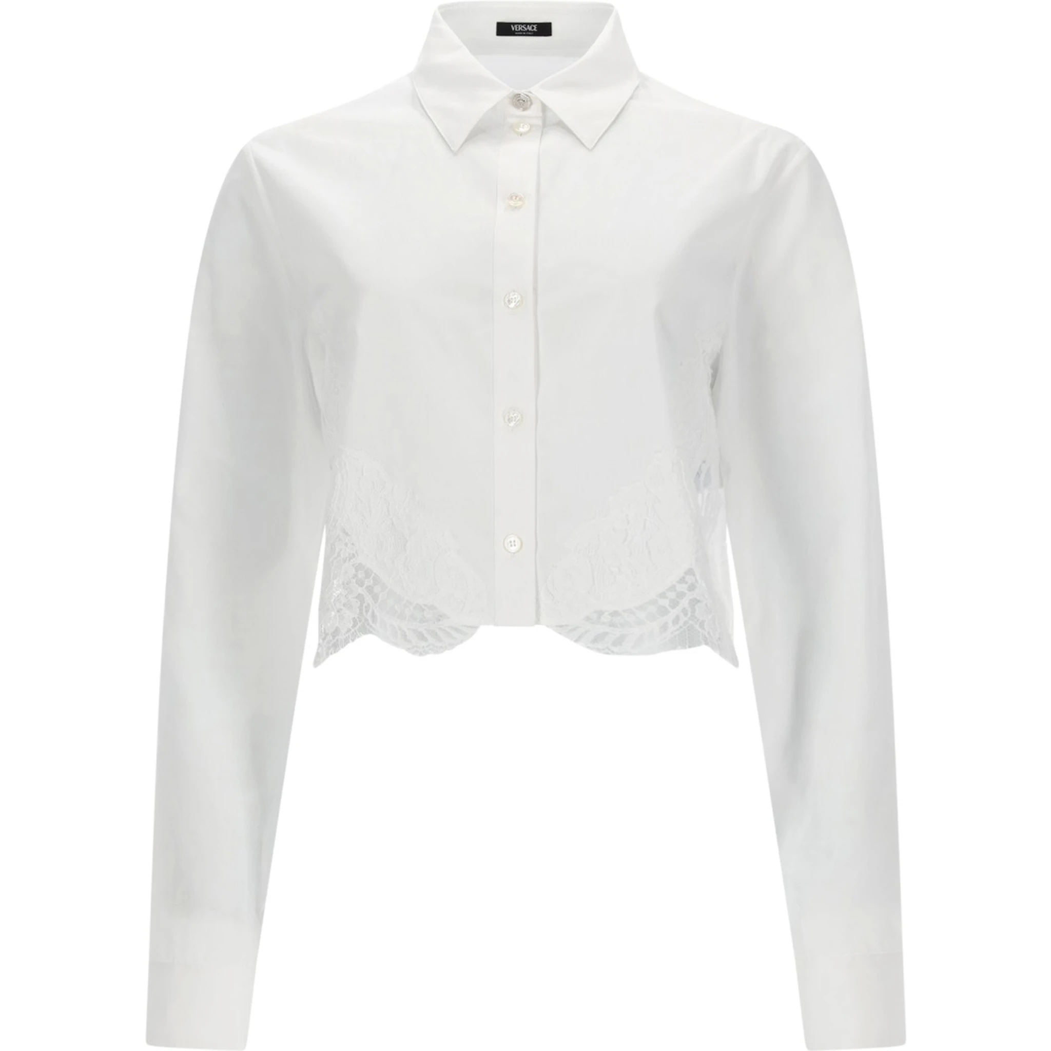 SHIRT WITH LACE INSERTS