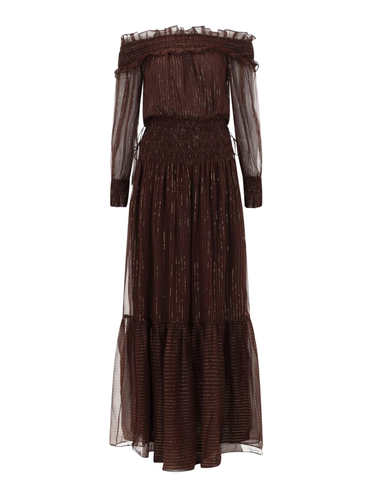 DRESS WITH RUFFLES AND FLOUNCES