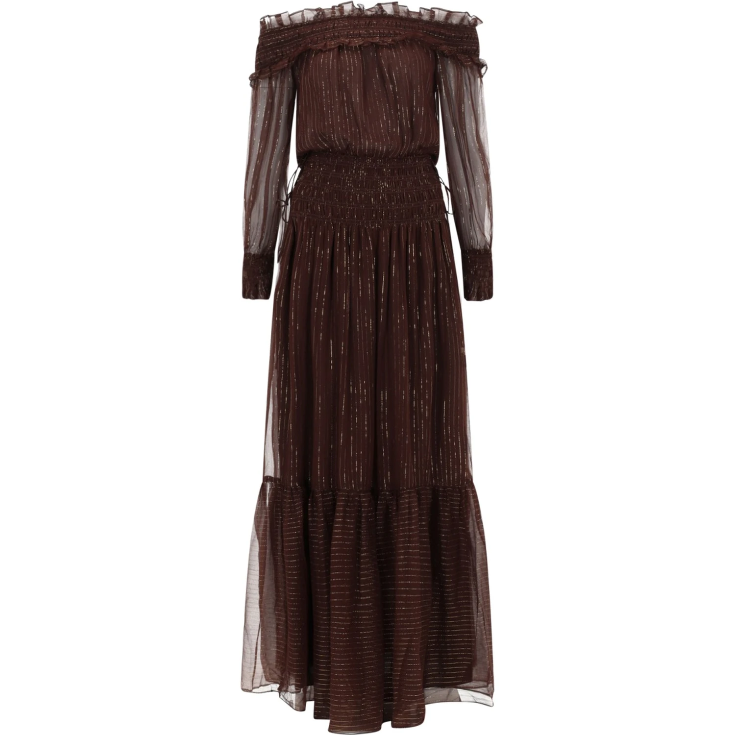 DRESS WITH RUFFLES AND FLOUNCES