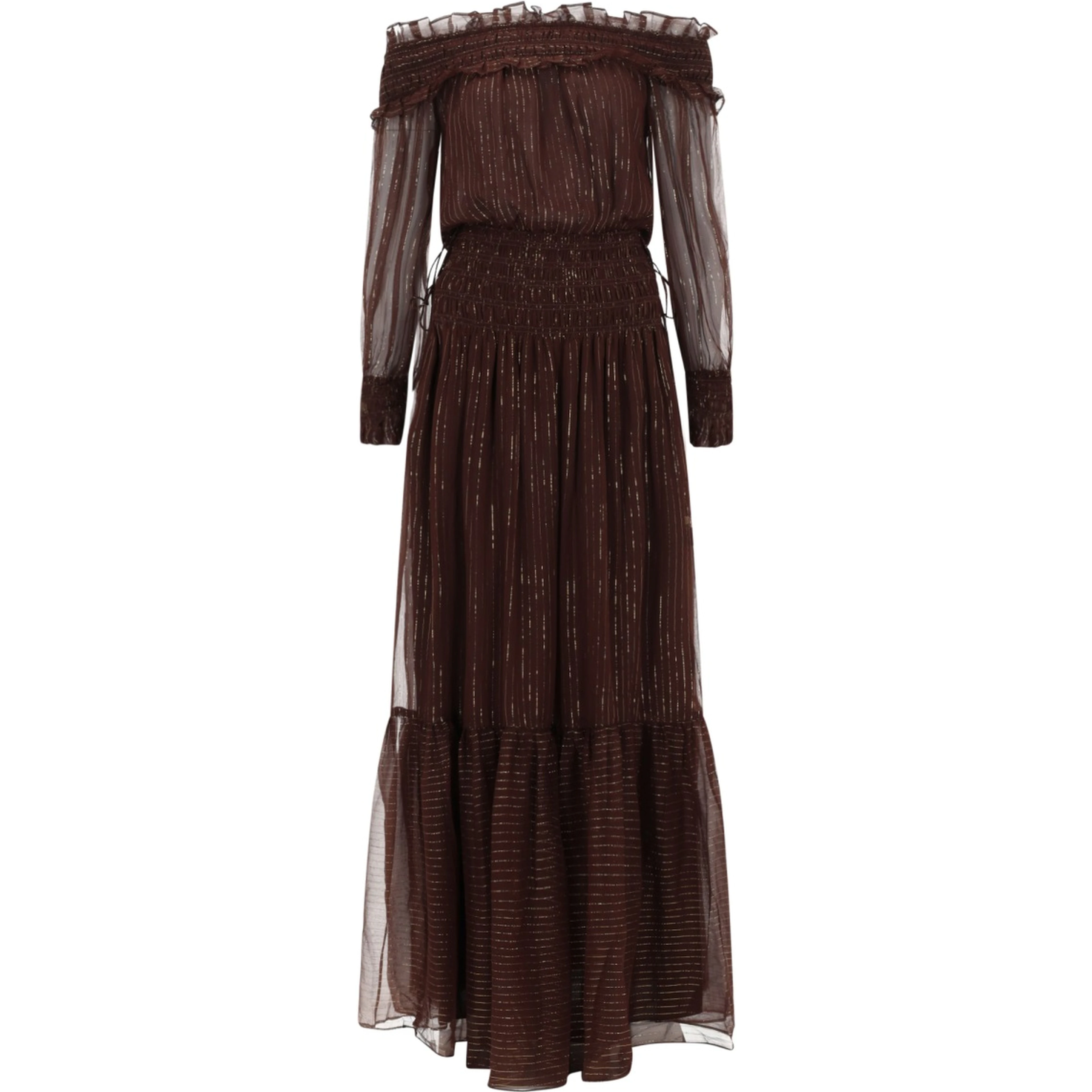 DRESS WITH RUFFLES AND FLOUNCES