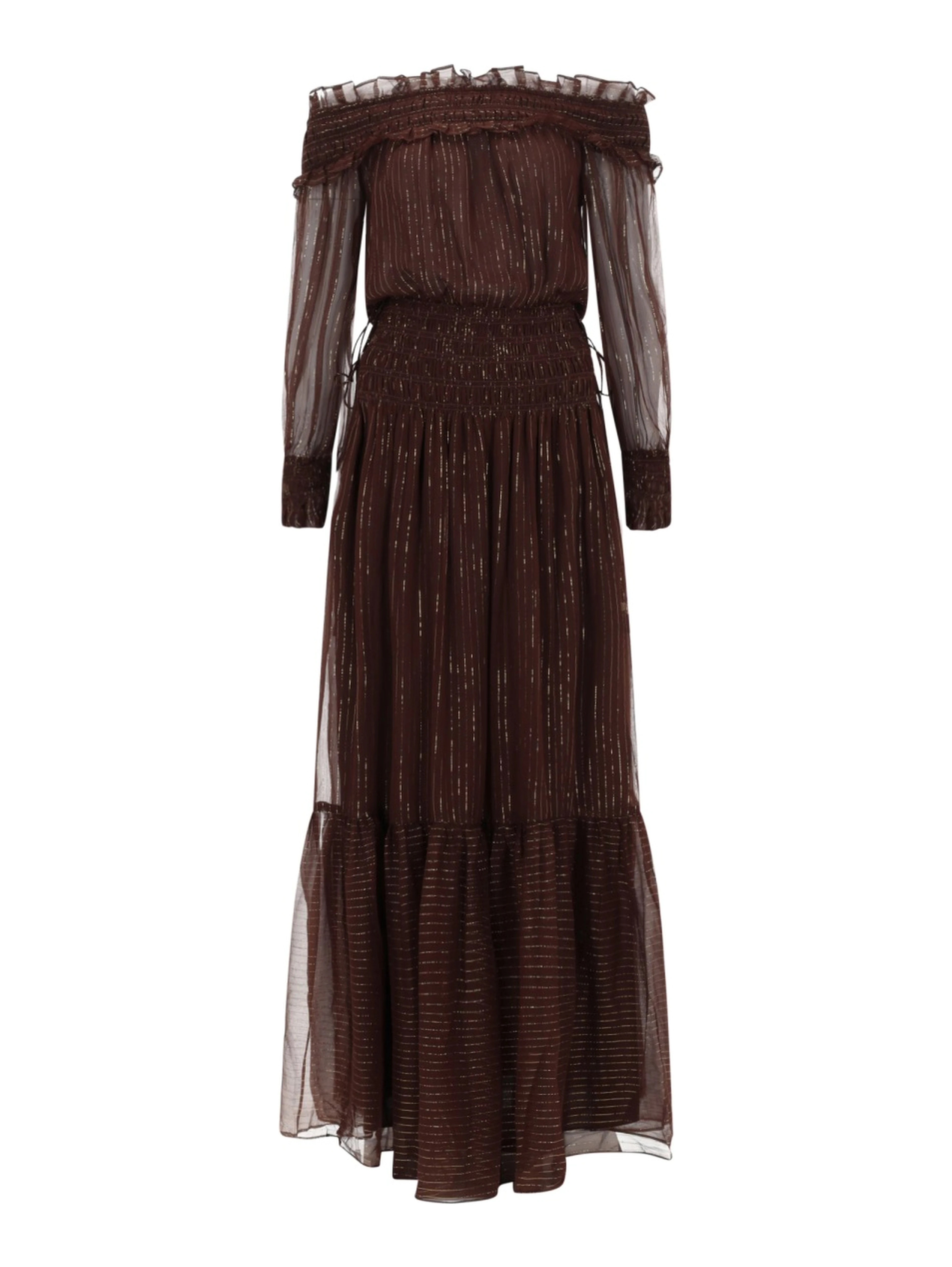DRESS WITH RUFFLES AND FLOUNCES