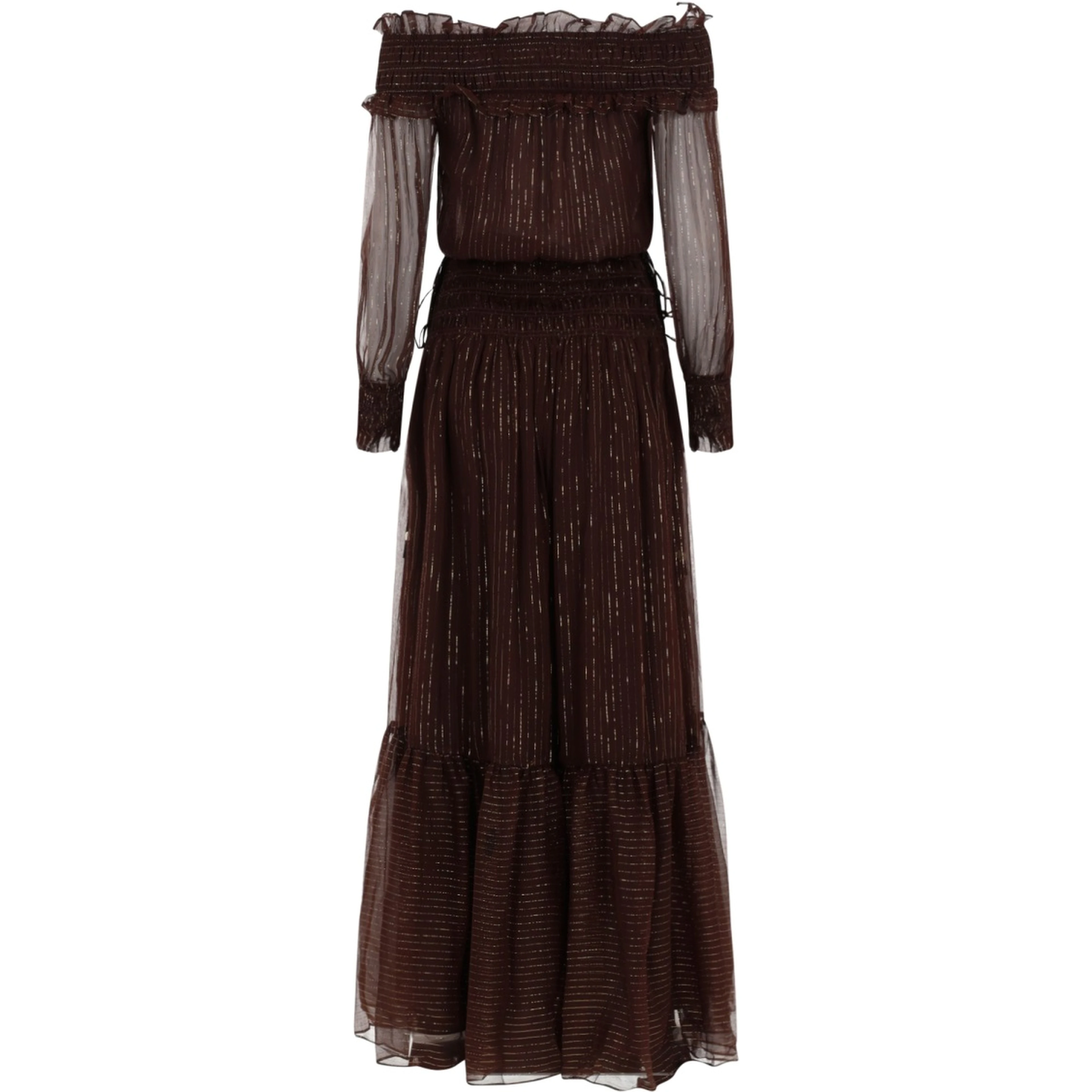 DRESS WITH RUFFLES AND FLOUNCES