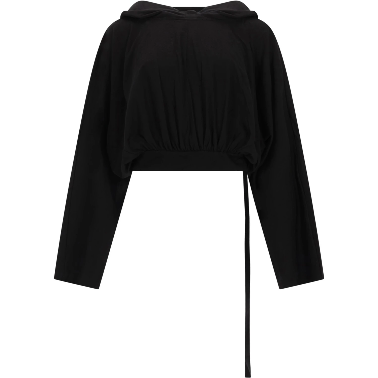 T-SHIRT "CROPPED" CON CAPPUCCIO
