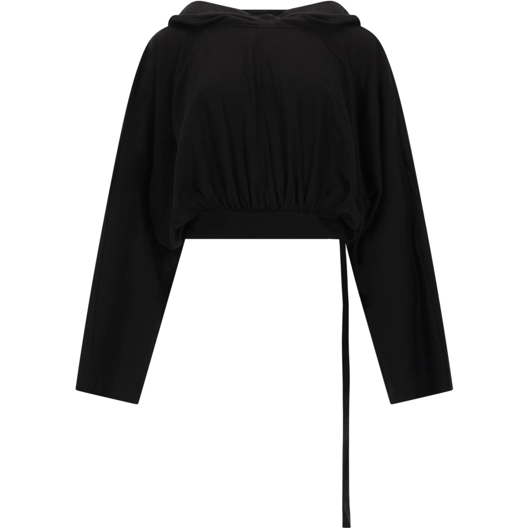 T-SHIRT "CROPPED" CON CAPPUCCIO