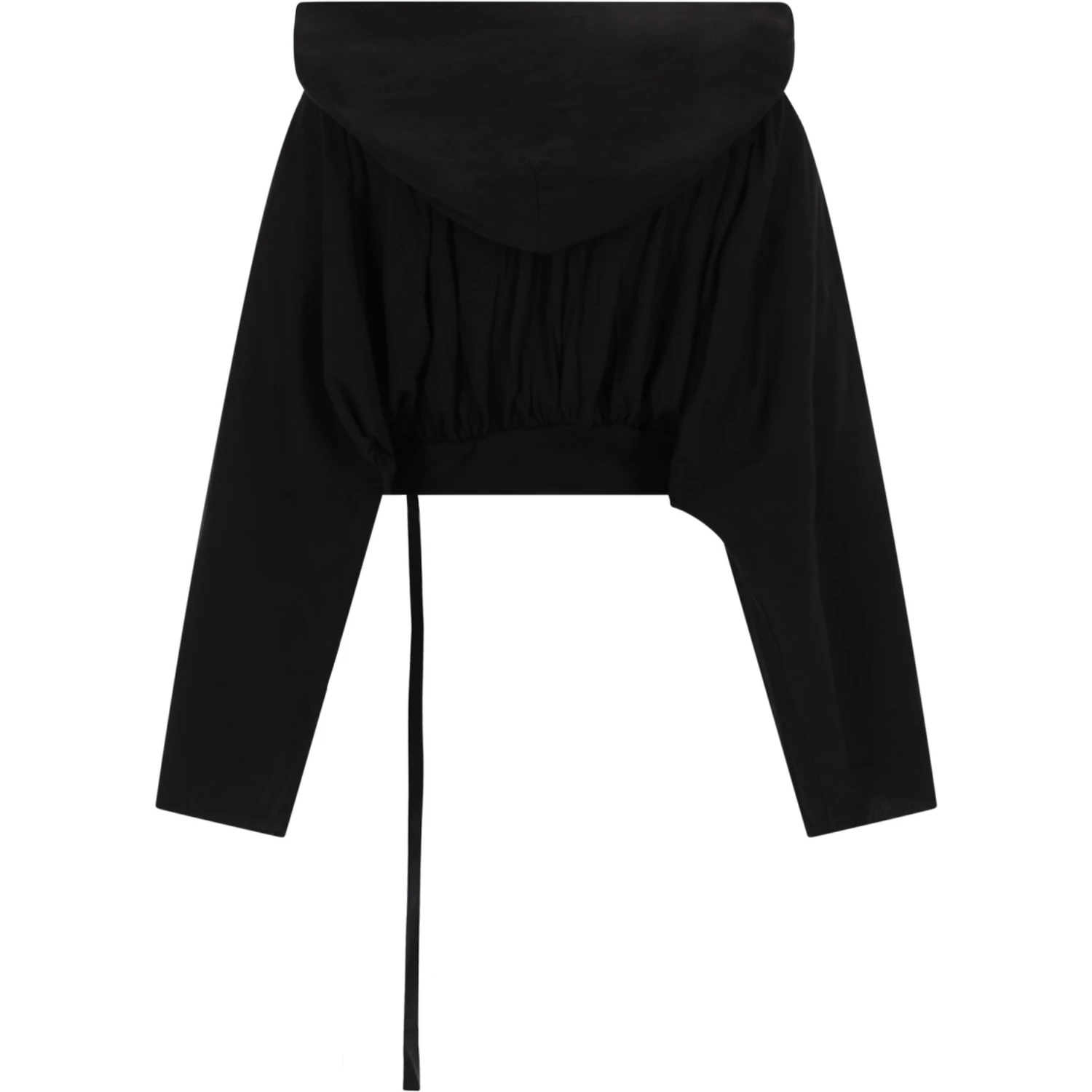T-SHIRT "CROPPED" CON CAPPUCCIO