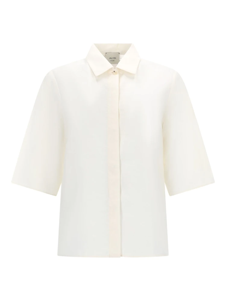 CAMICIA CROPPED IN SETA