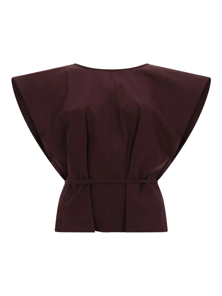 TOP SMANICATO CON CINTA