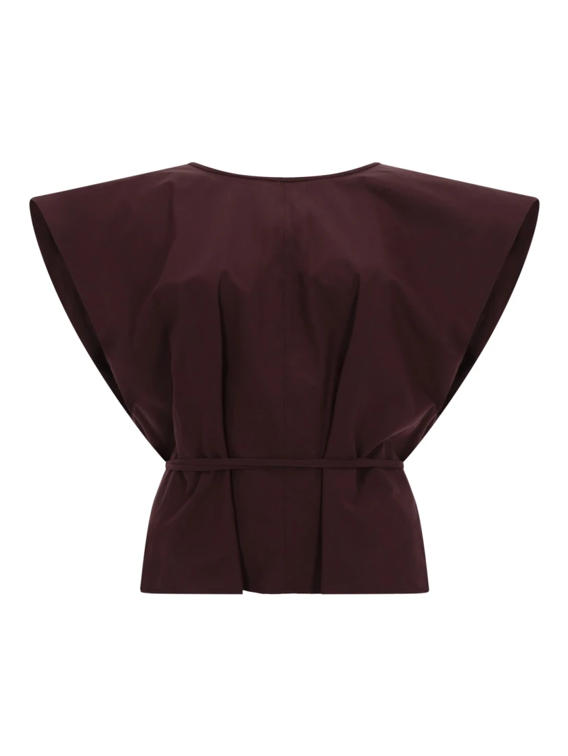 TOP SMANICATO CON CINTA