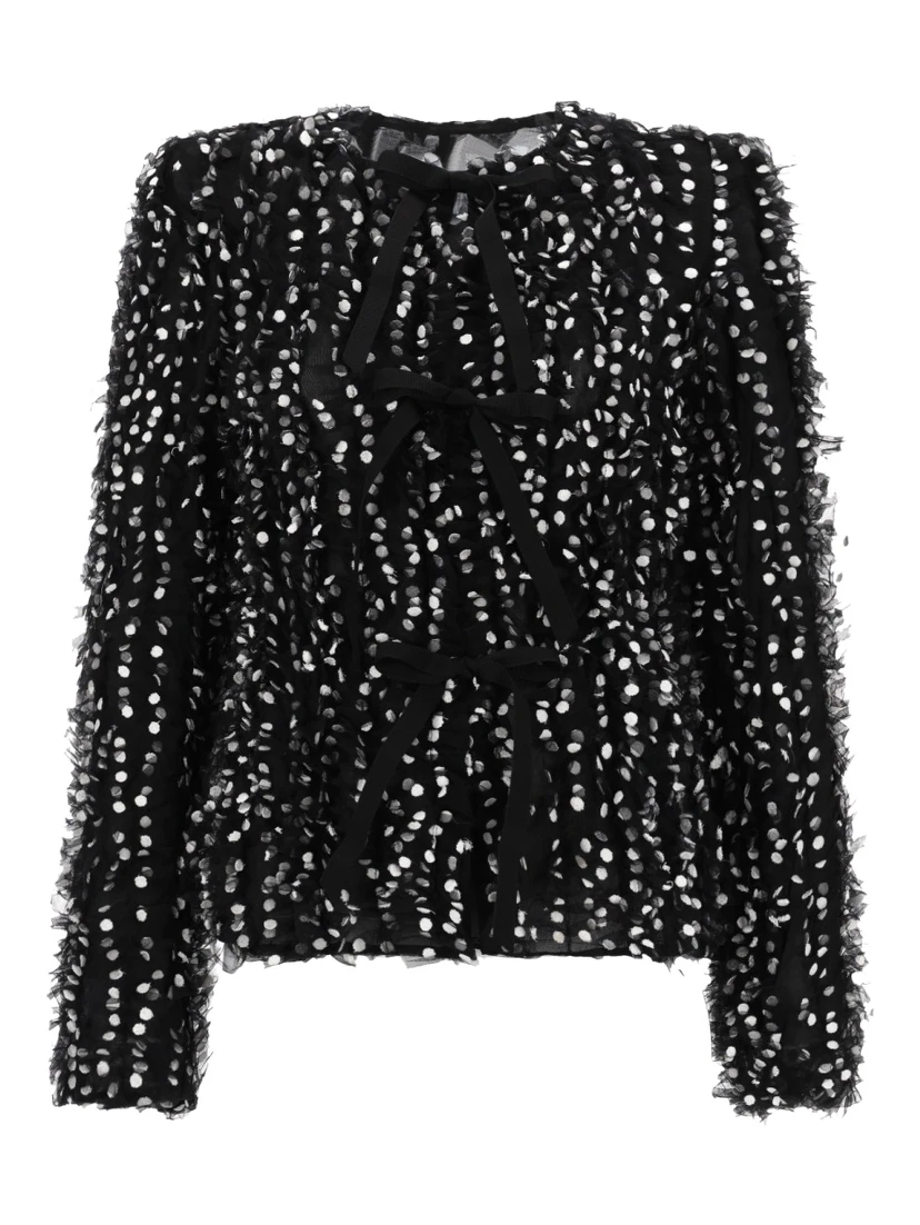 JACKET WITH "POLKA DOTS" EMBROIDERY