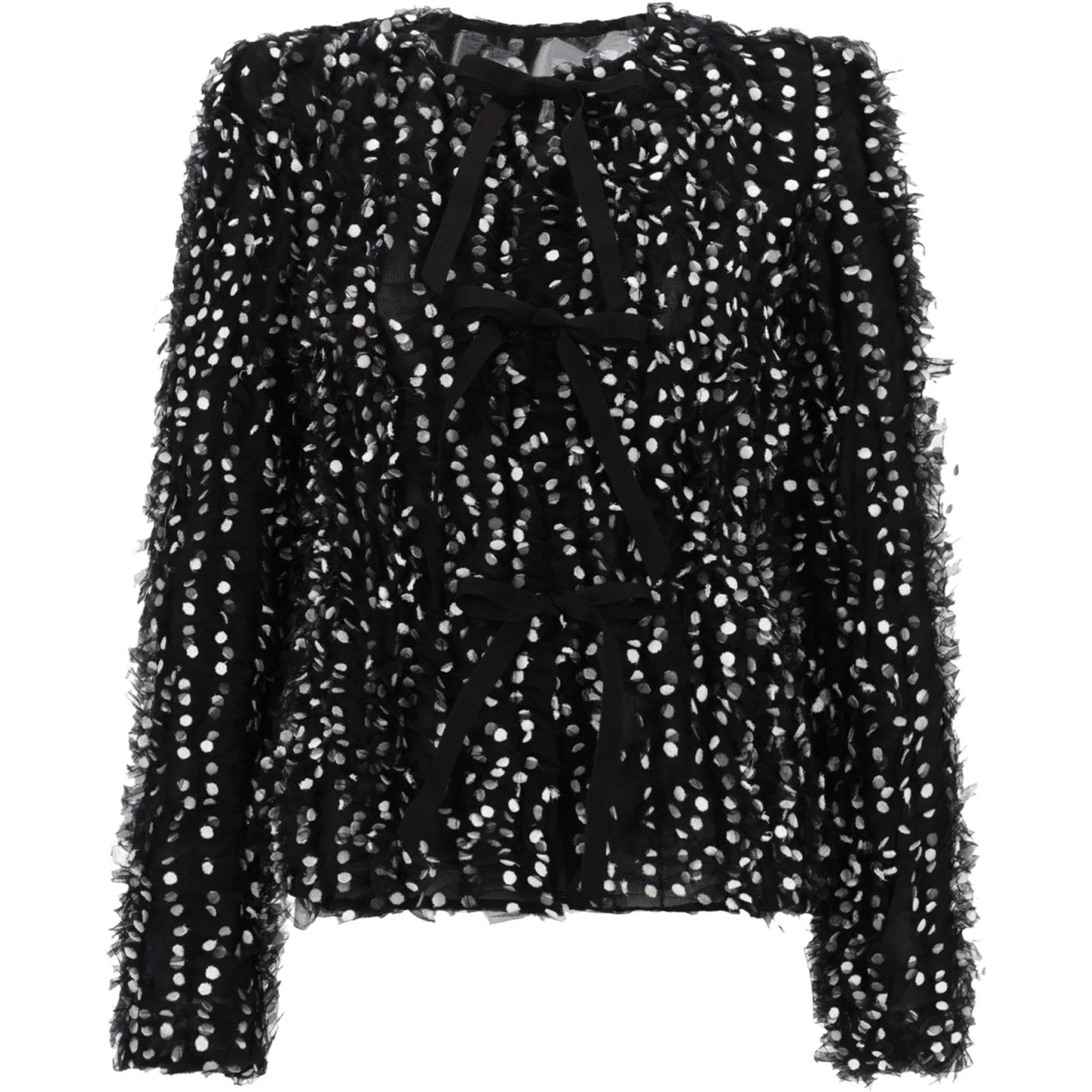 JACKET WITH "POLKA DOTS" EMBROIDERY