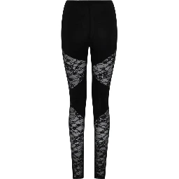 PATCHWORK LEGGINGS WITH LACE INSERTS