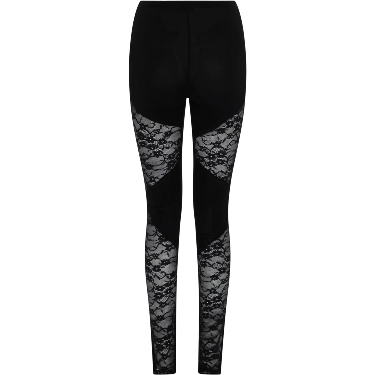 PATCHWORK LEGGINGS WITH LACE INSERTS