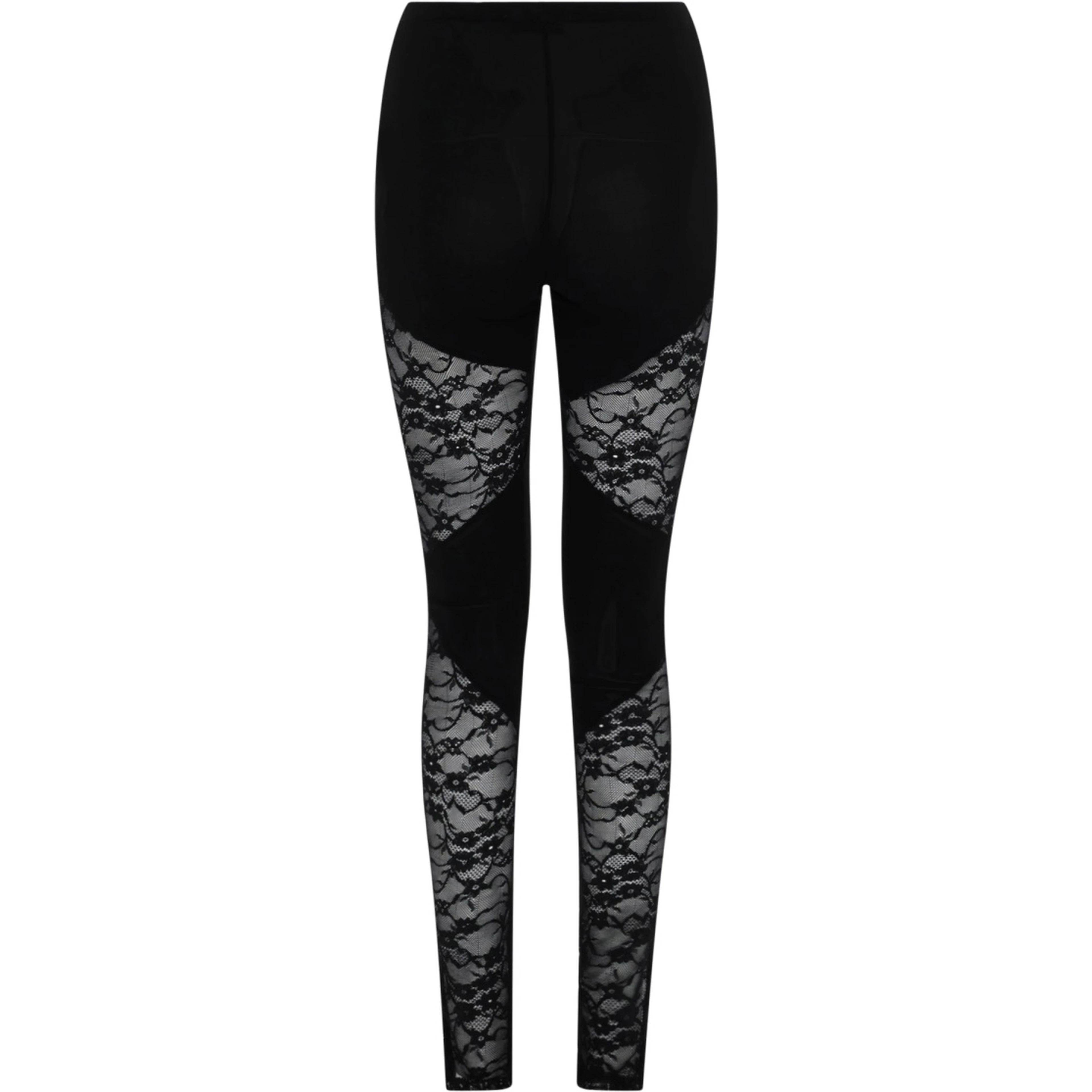 PATCHWORK LEGGINGS WITH LACE INSERTS