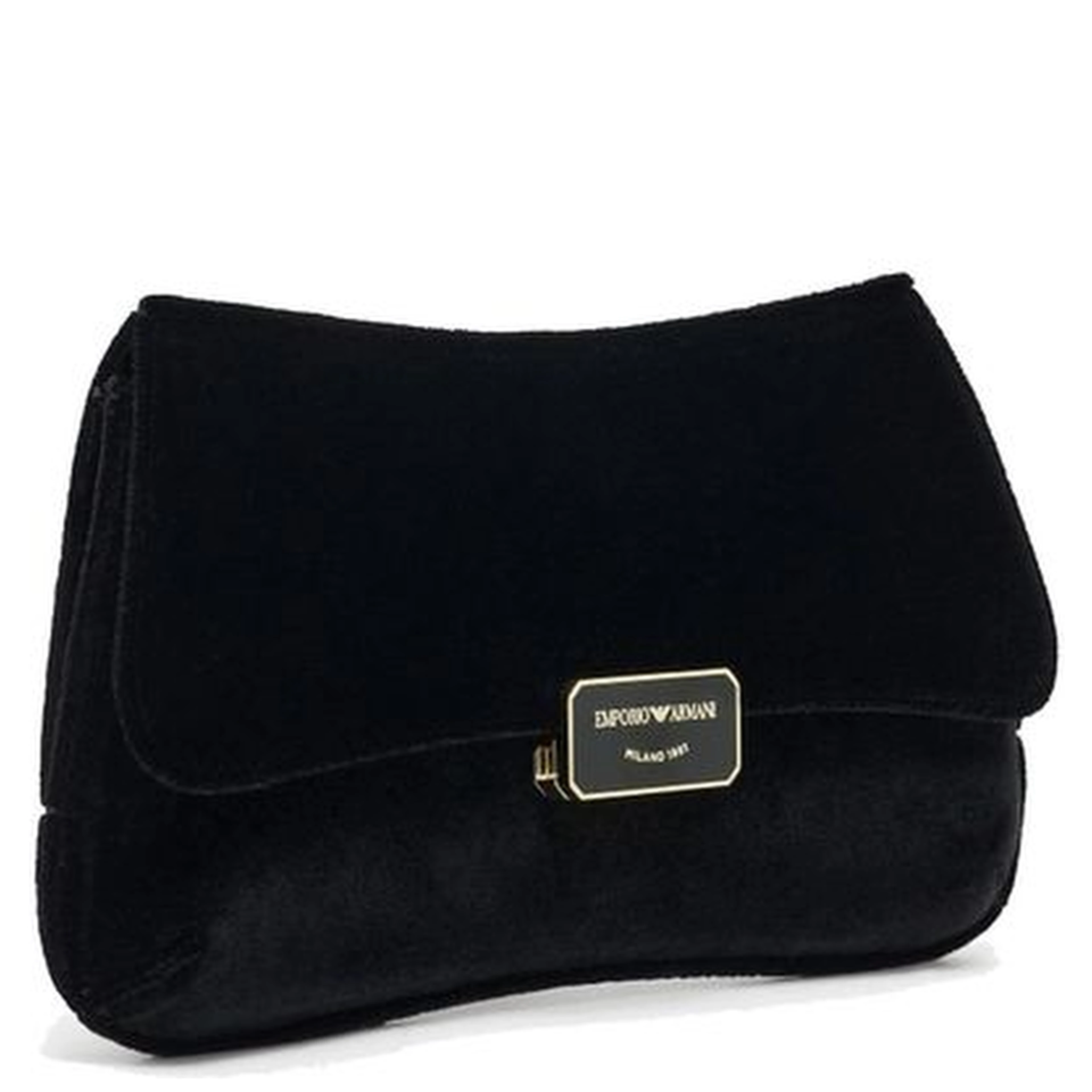 Black Polyester Clutch Bag