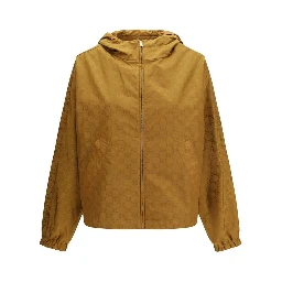 Beige Nylon Shell Jacket