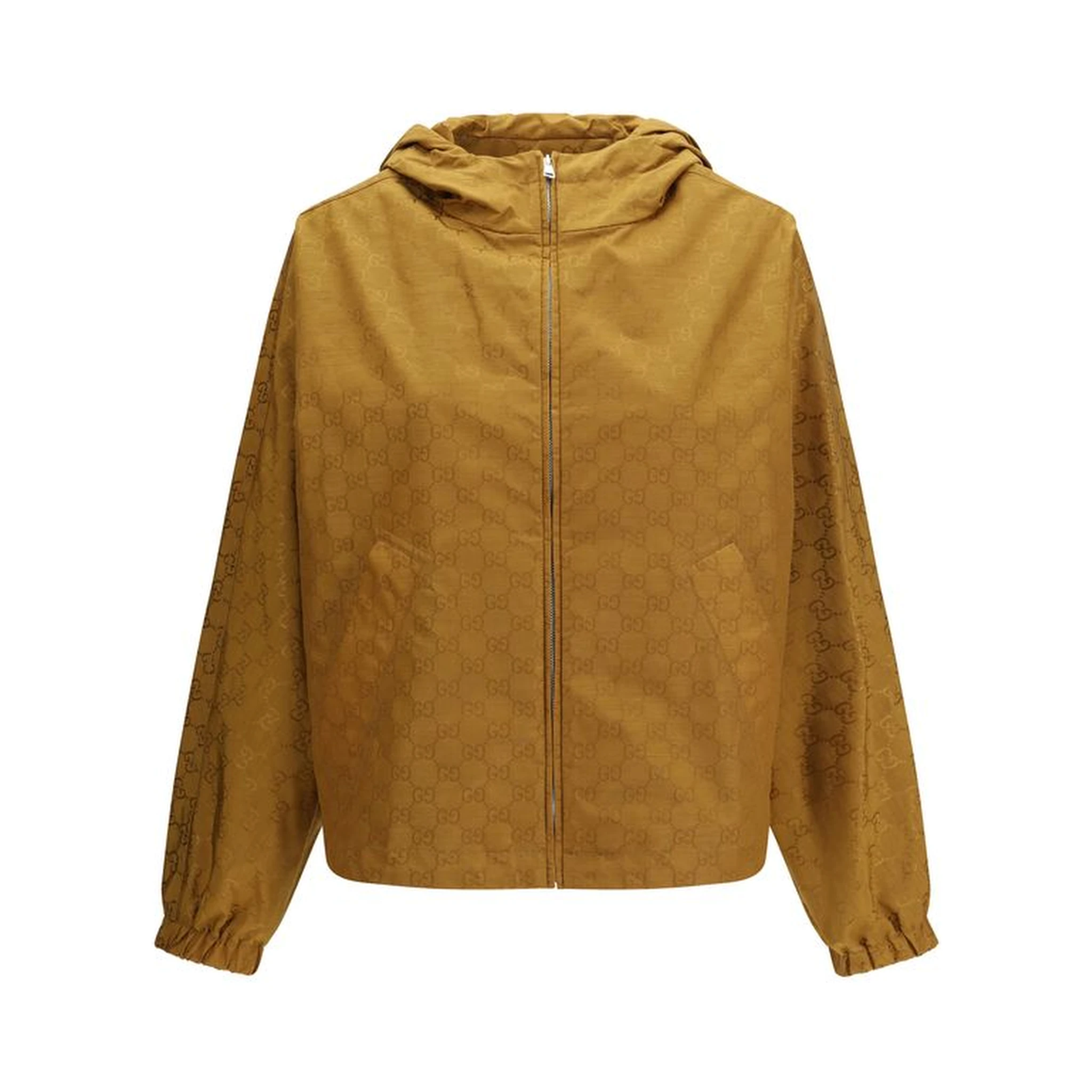 Beige Nylon Shell Jacket