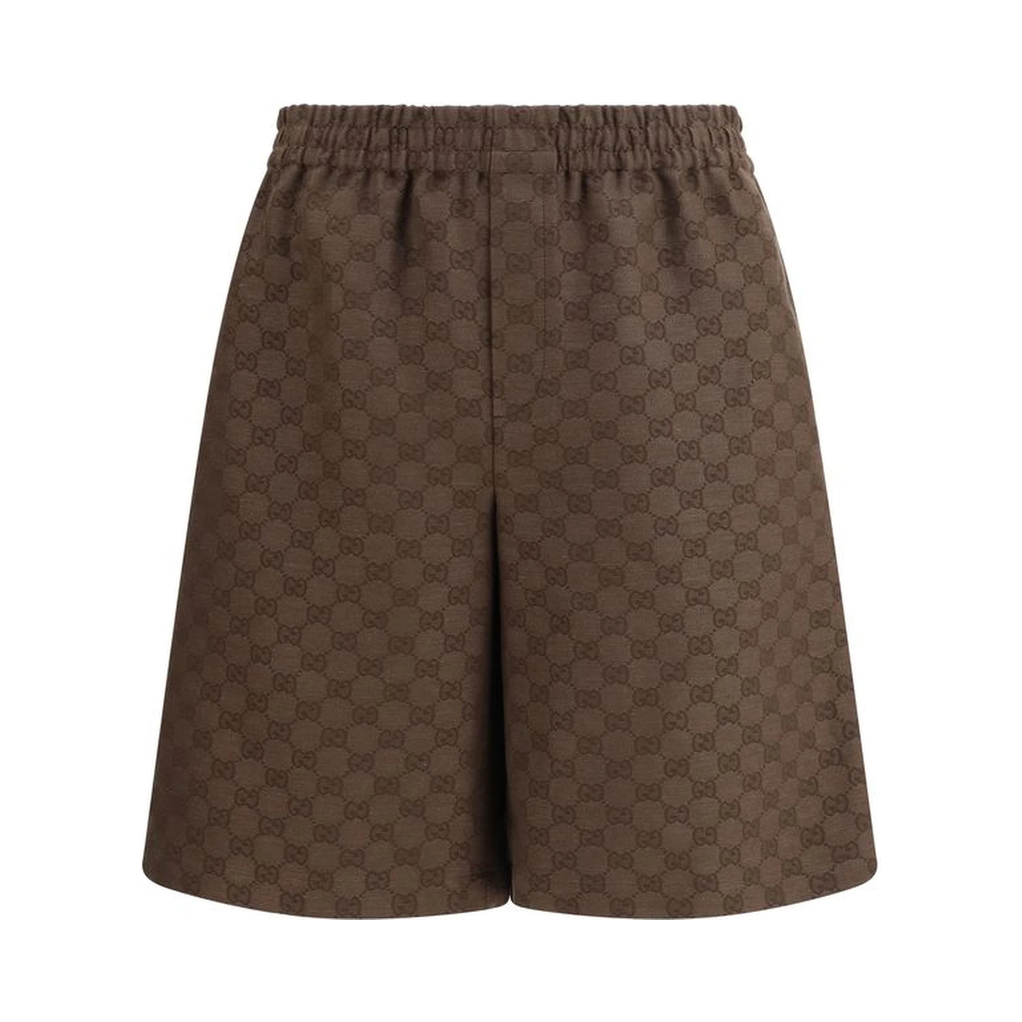 Brown Linen Bermuda Shorts