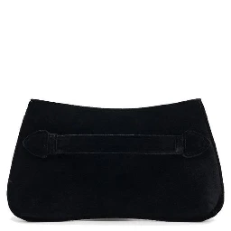 Black Polyester Clutch Bag