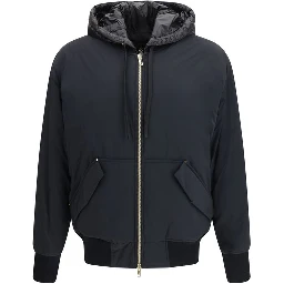 Black Nylon Bomber