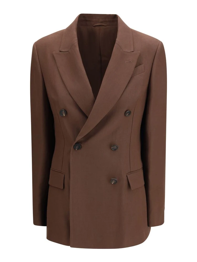 Brown Linen Blazer