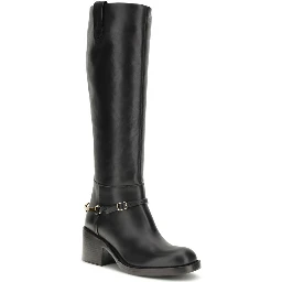Black Calf Leather Bos Taurus Lace-Up Boots