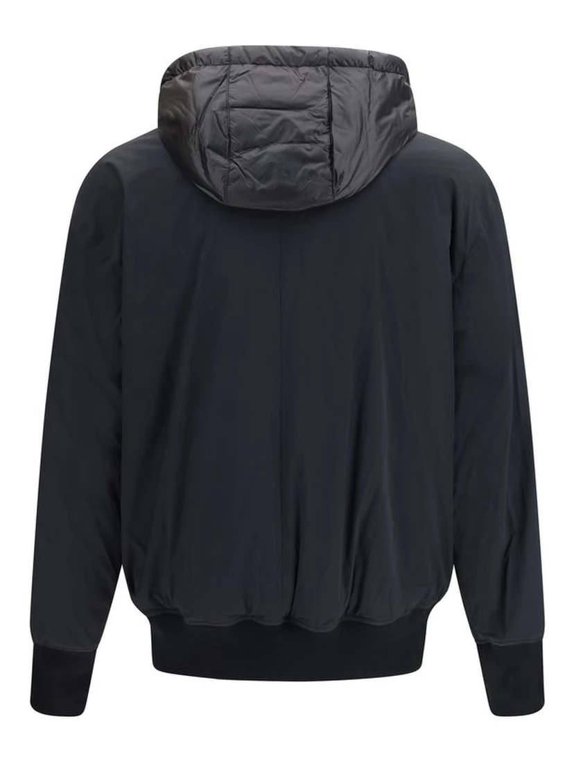 Black Nylon Bomber