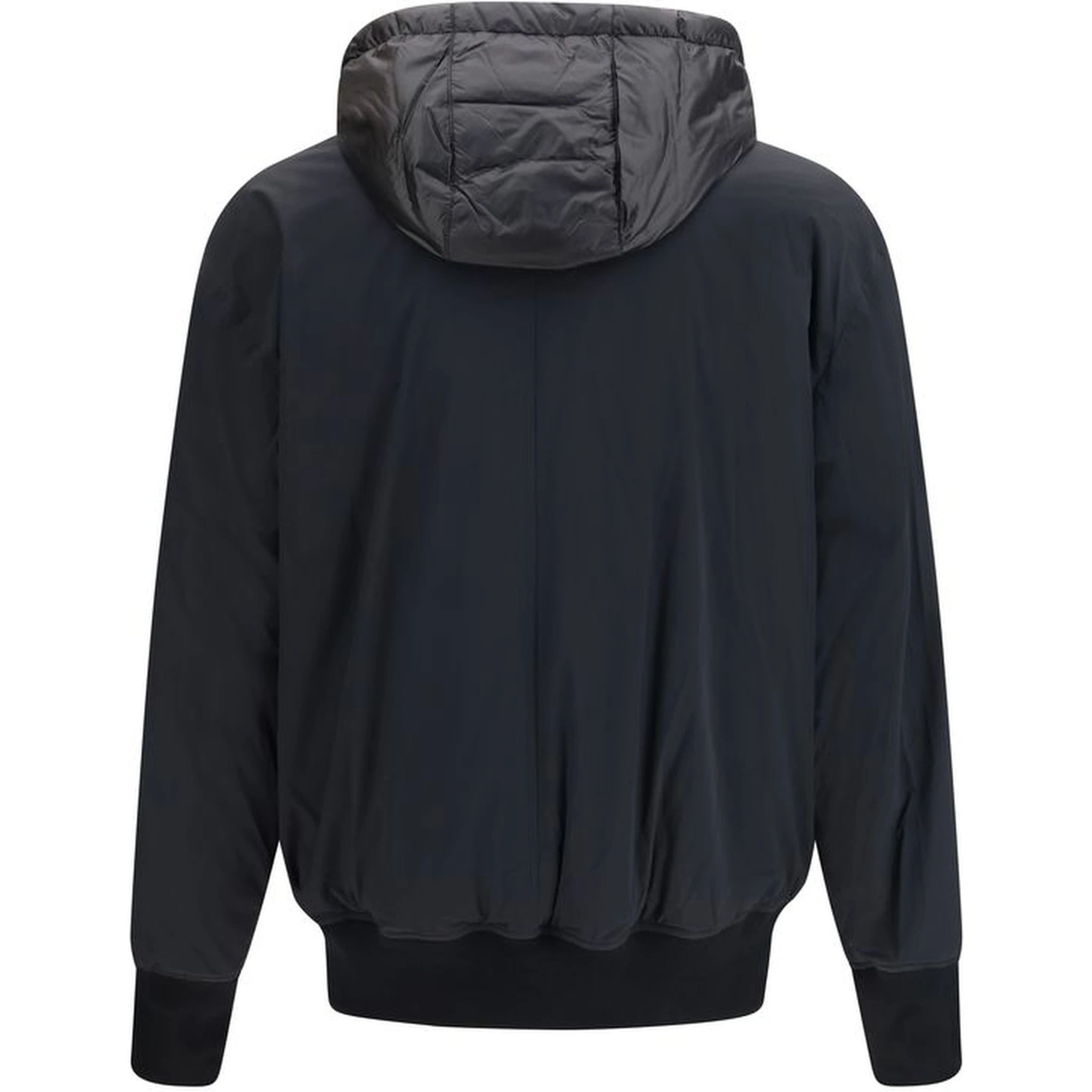 Black Nylon Bomber