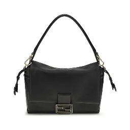 Black Calf Leather Bos Taurus Shoulder Bag
