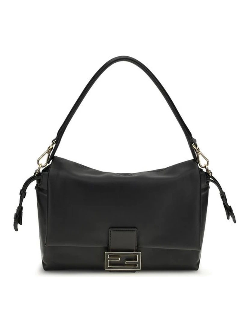 Black Calf Leather Bos Taurus Shoulder Bag
