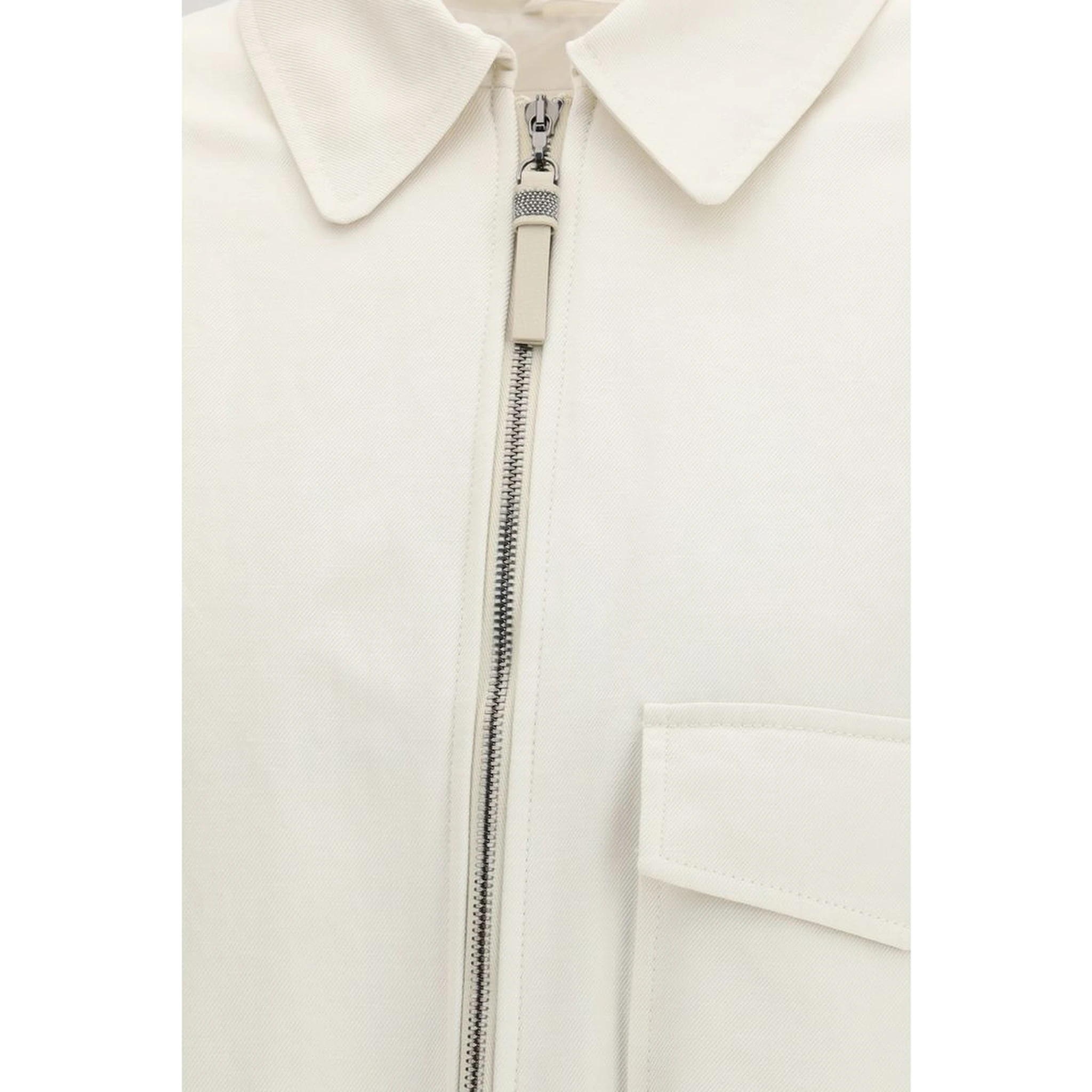 White Cotton Denim Jacket