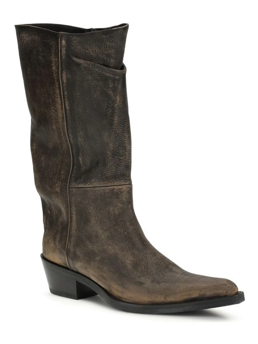 Brown Calf Leather Bos Taurus Boots