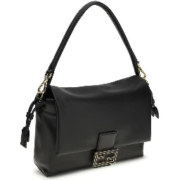 Black Calf Leather Bos Taurus Shoulder Bag