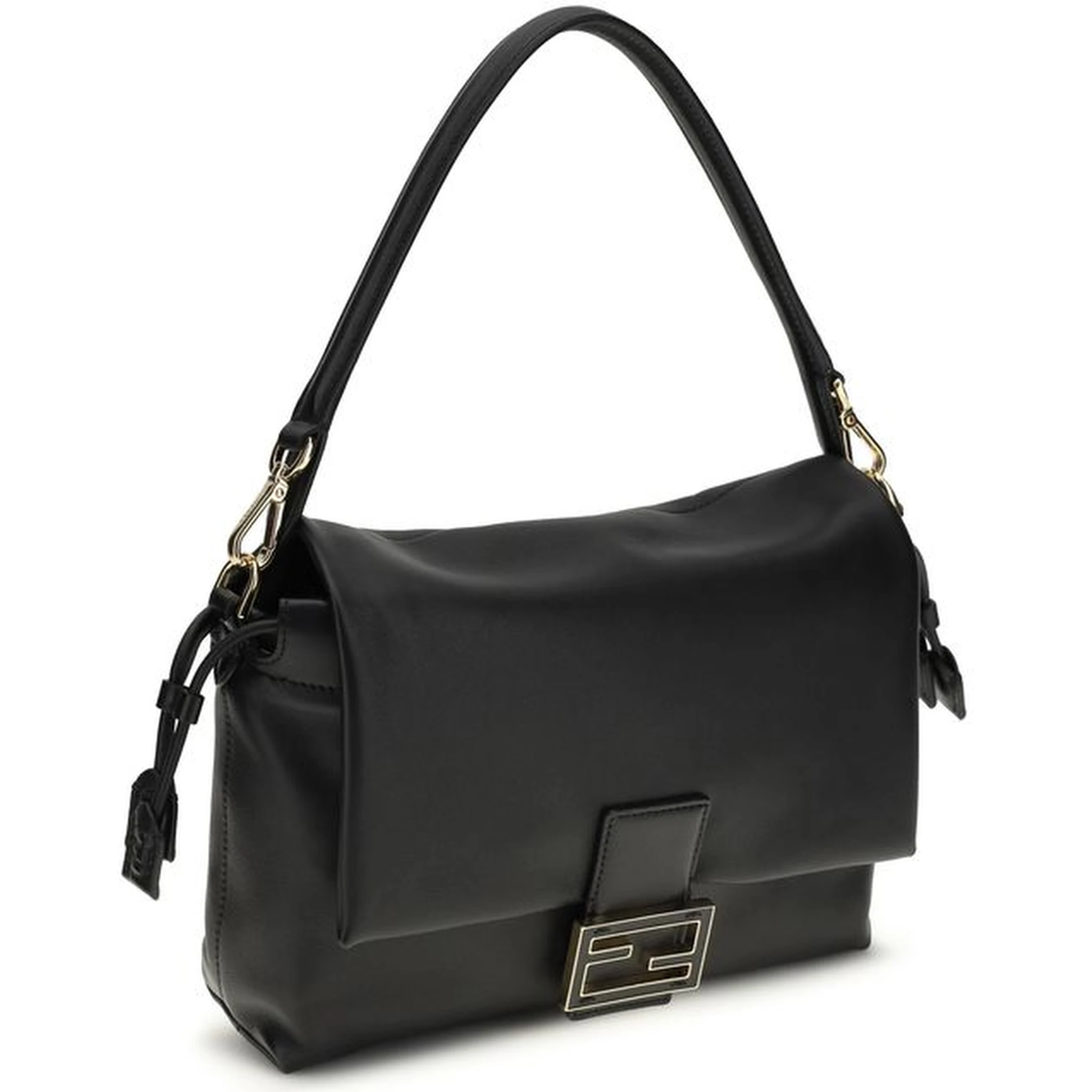 Black Calf Leather Bos Taurus Shoulder Bag