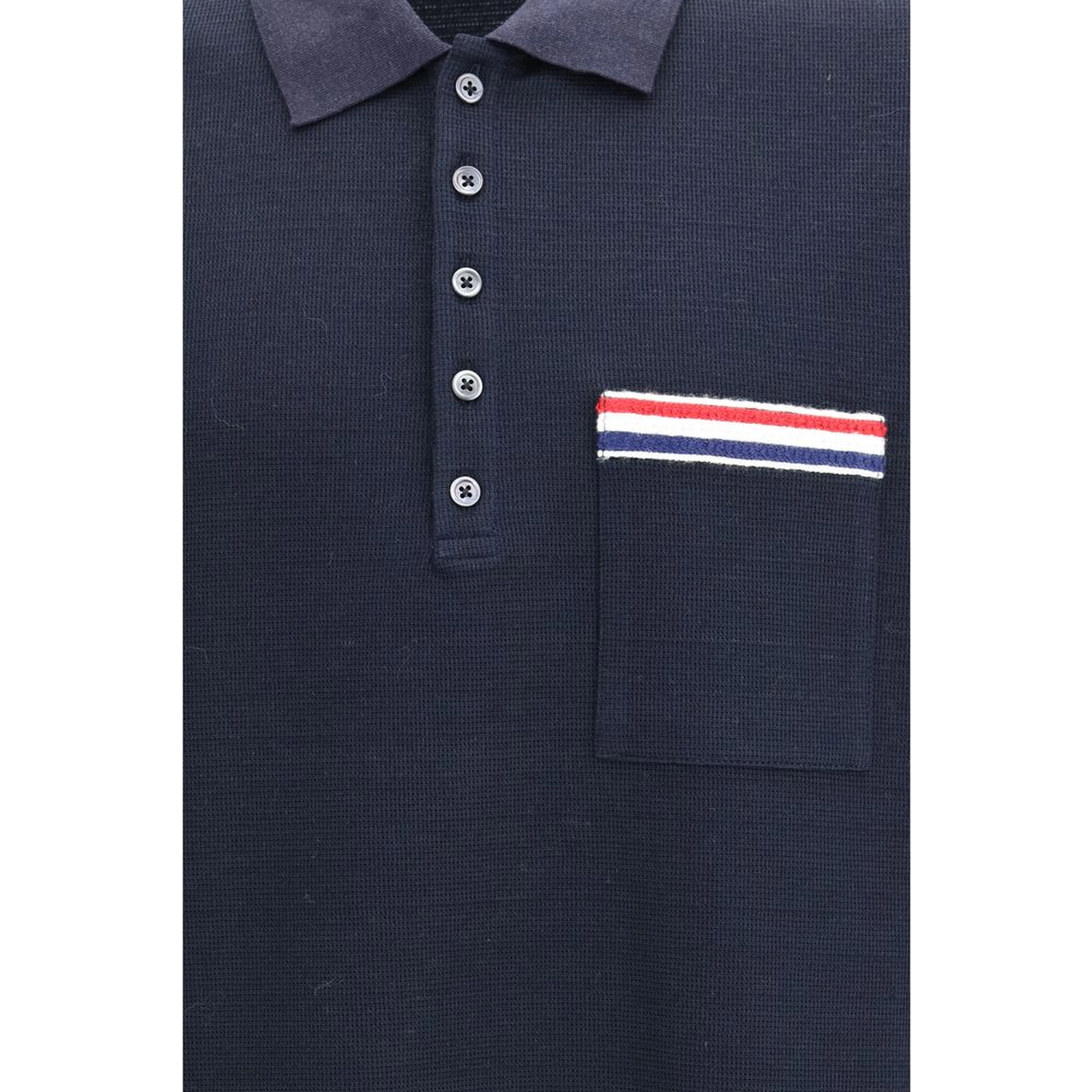Blue Cotton Polo Shirt