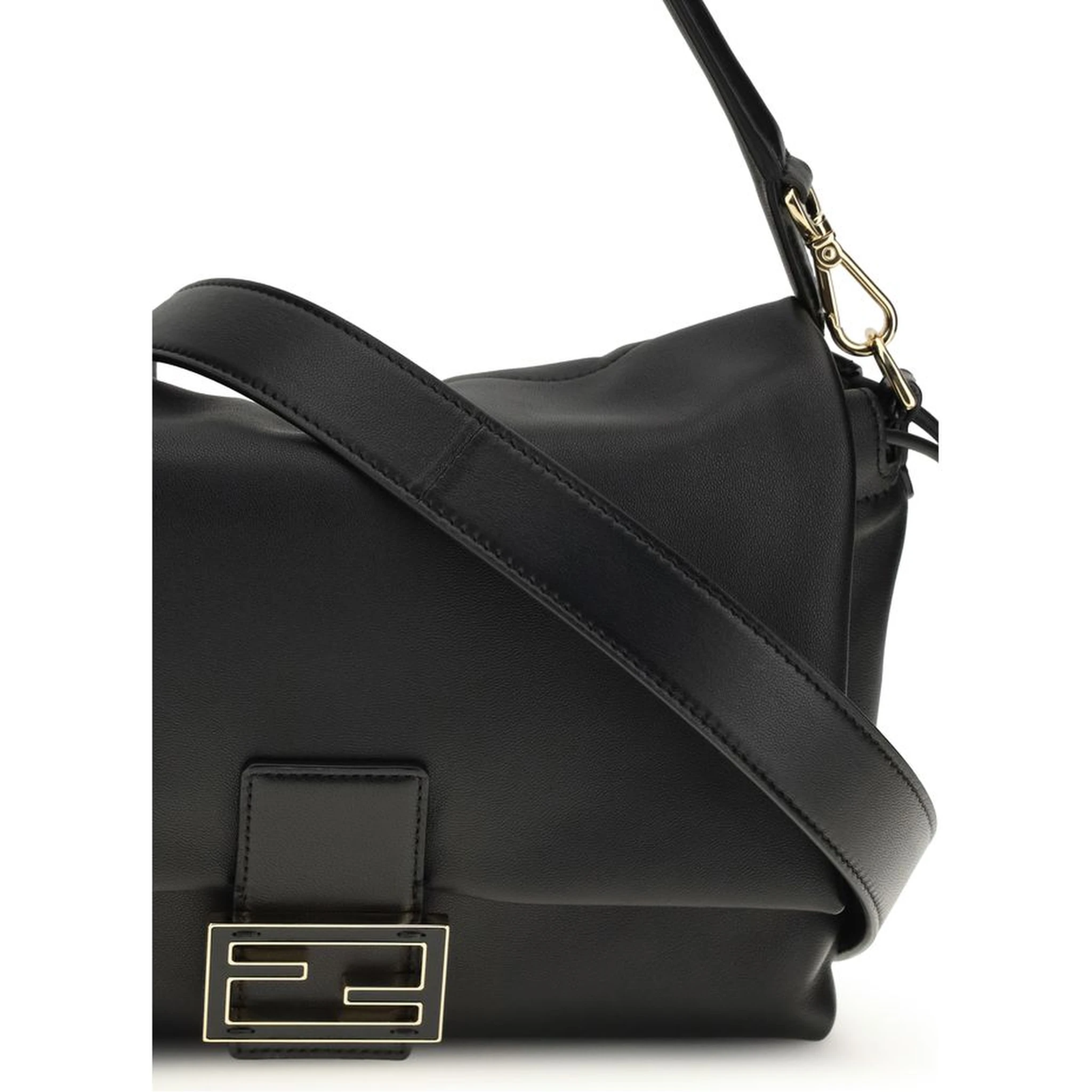 Black Calf Leather Bos Taurus Shoulder Bag