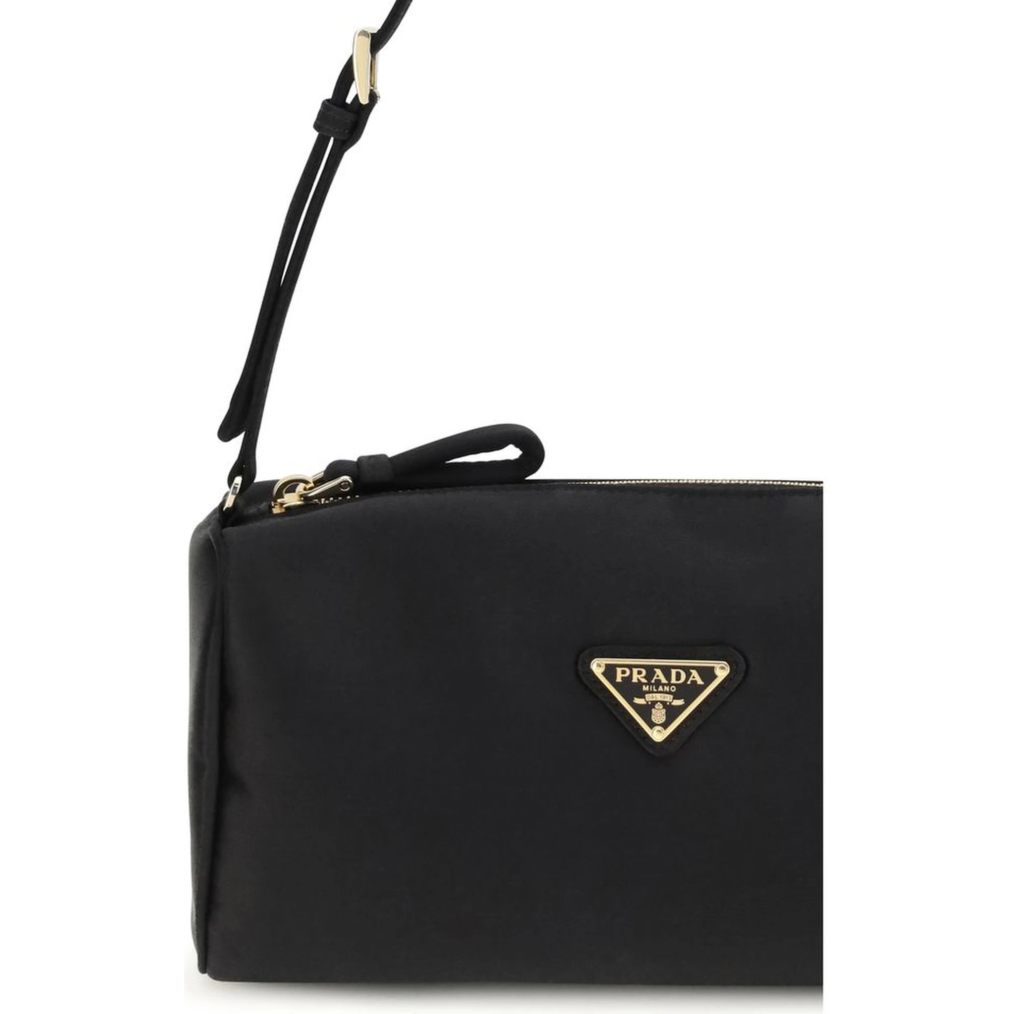 Black Silk Shoulder Bag