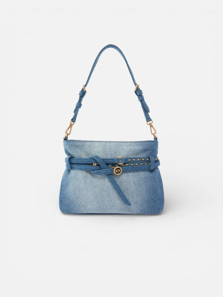 PINKO BELT MINI DENIM bag