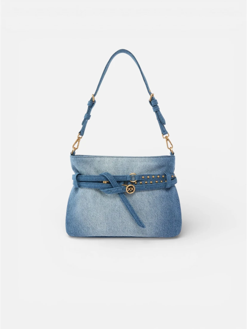 PINKO BELT MINI DENIM bag