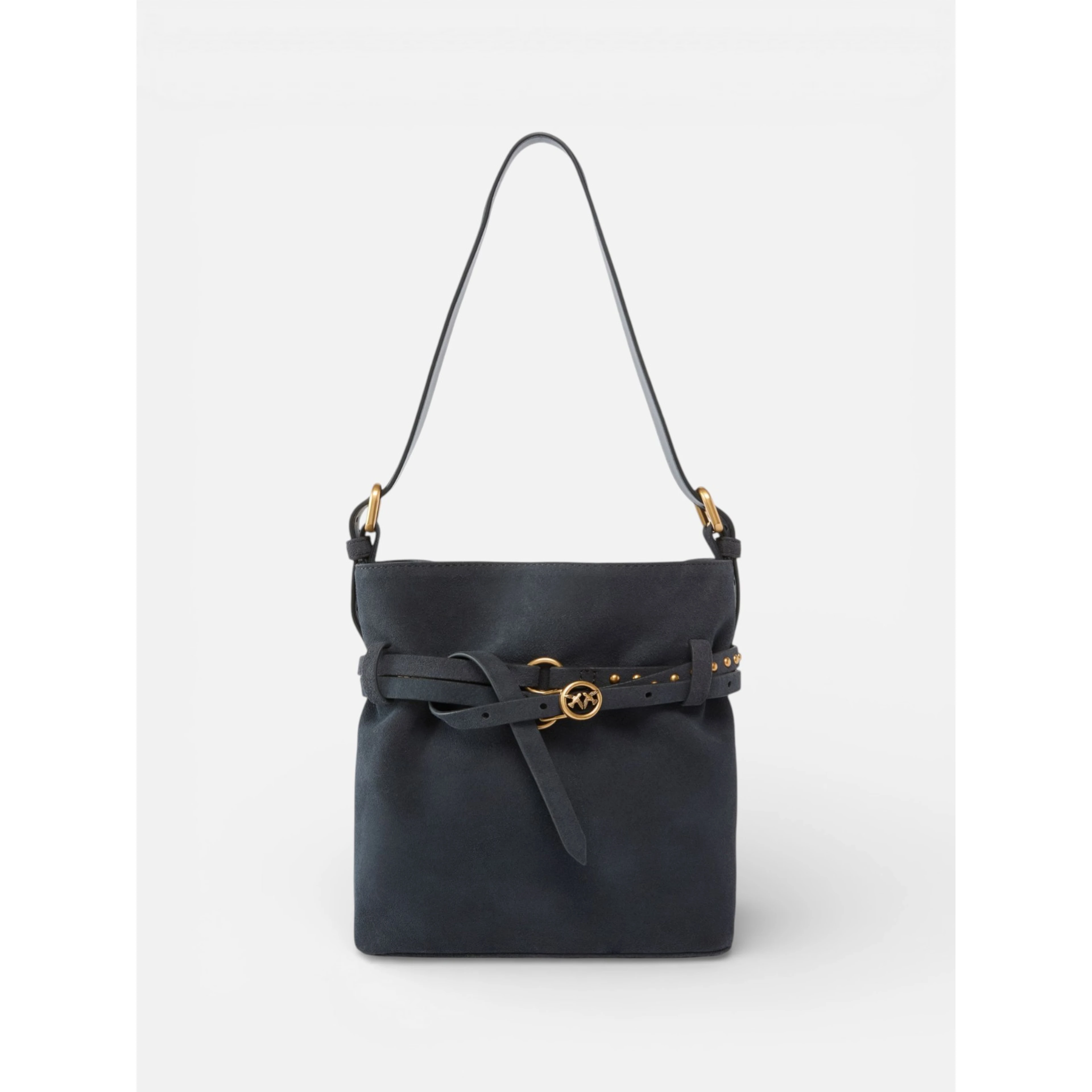 PINKO BUCKET BELT MINI SUEDE handbag