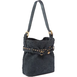 PINKO BUCKET BELT MINI SUEDE handbag