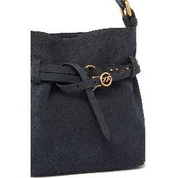 PINKO BUCKET BELT MINI SUEDE handbag