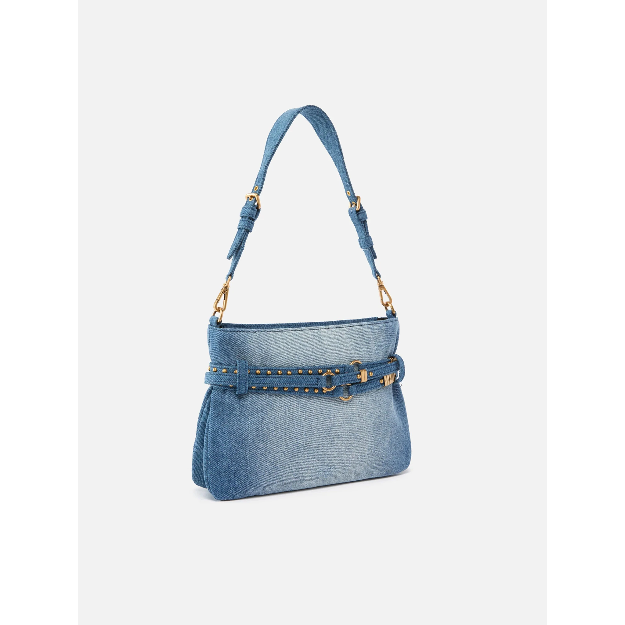 PINKO BELT MINI DENIM bag