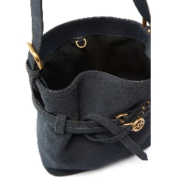 PINKO BUCKET BELT MINI SUEDE handbag