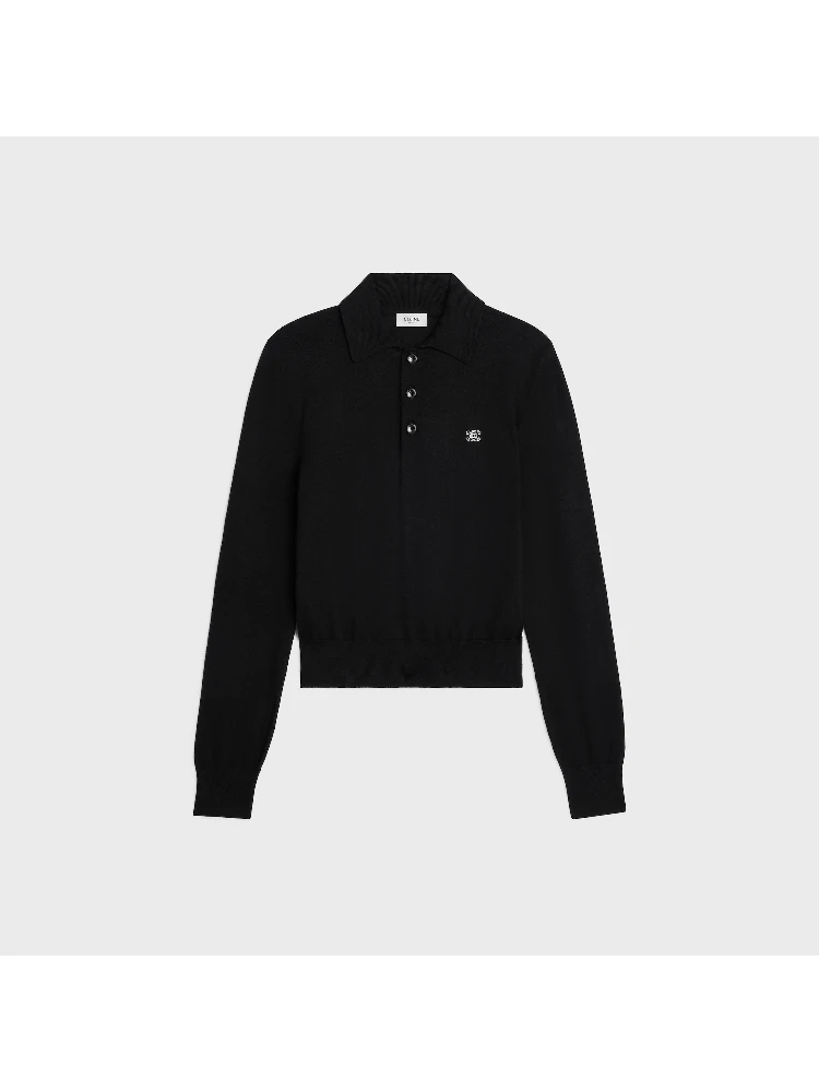Triomphe long sleeves polo shirt