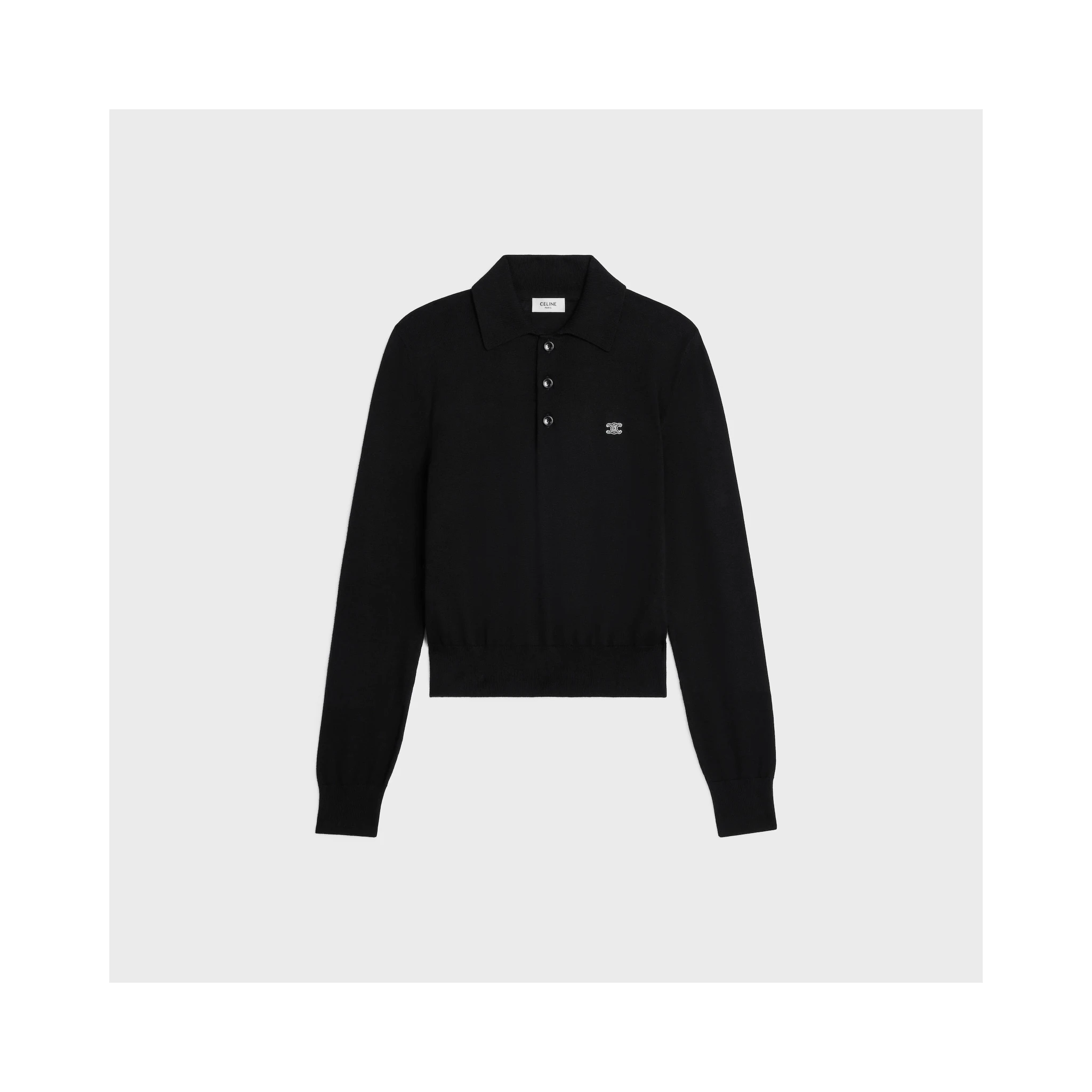 Triomphe long sleeves polo shirt