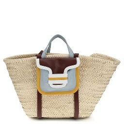 Beige Raffia Shoulder Bag