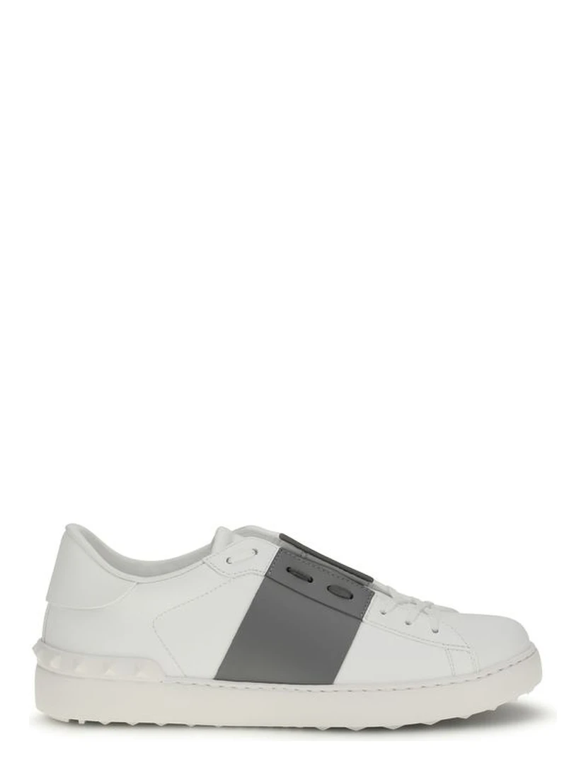 White Calf Leather Bos Taurus Low Top Sneakers